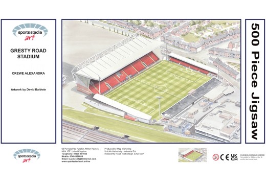 Gresty Road Stadium Fine Art Jigsaw Puzzle - Crewe Alexandra FC Gresty Road Stadium Fine Art Jigsaw Puzzle - Crewe Alexandra FC
